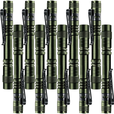 Beieverluck 10-pack pen light with clip for easy organization and quick access.