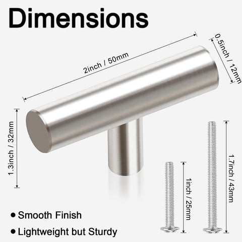 Beieverluck 2in stainless steel pulls offer a modern, durable option