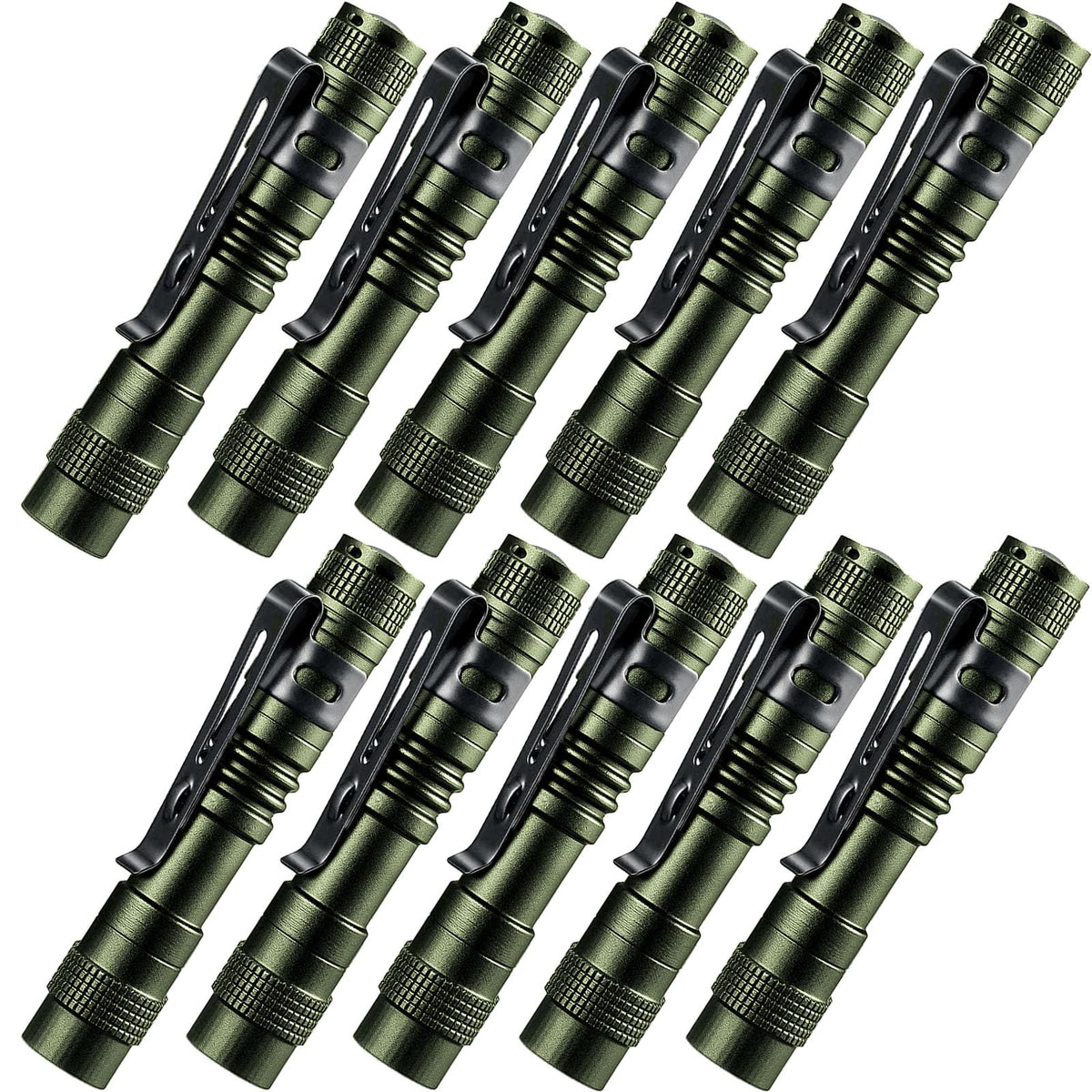 Beieverluck compact pen light with clip for hands-free camping and emergencies.