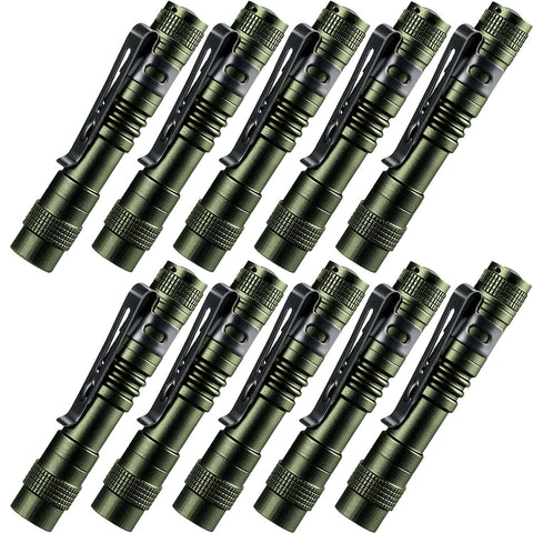 Beieverluck compact pen light with clip for hands-free camping and emergencies.