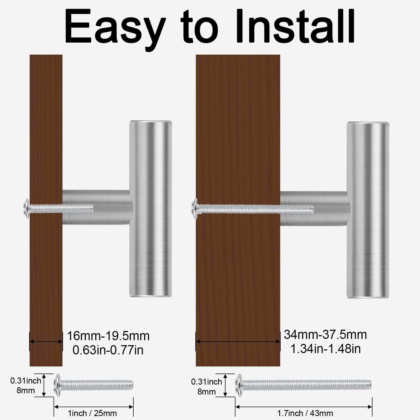 Beieverluck durable finish resists scratches for long lasting hardware