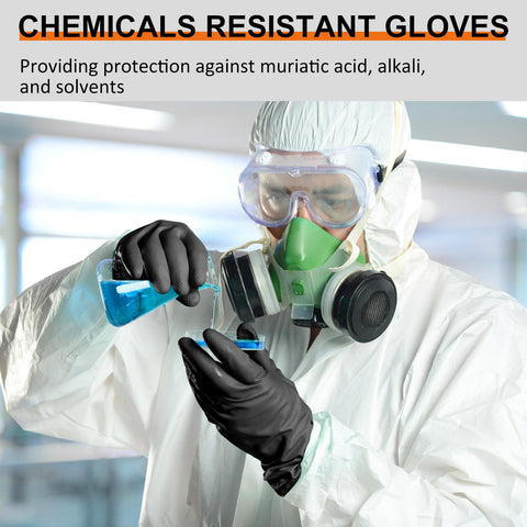 Beieverluck heavy-duty latex gloves offer elasticity for tough jobs.