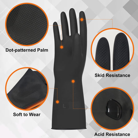 Beieverluck non-slip palm texture provides secure grip on wet or greasy items.