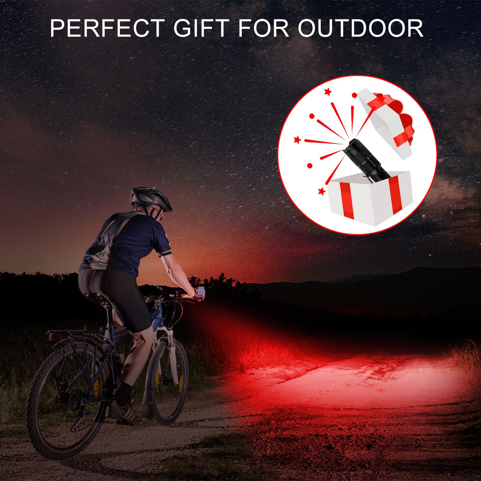 Beieverluck red light flashlight ideal for indoor outages and emergencies.