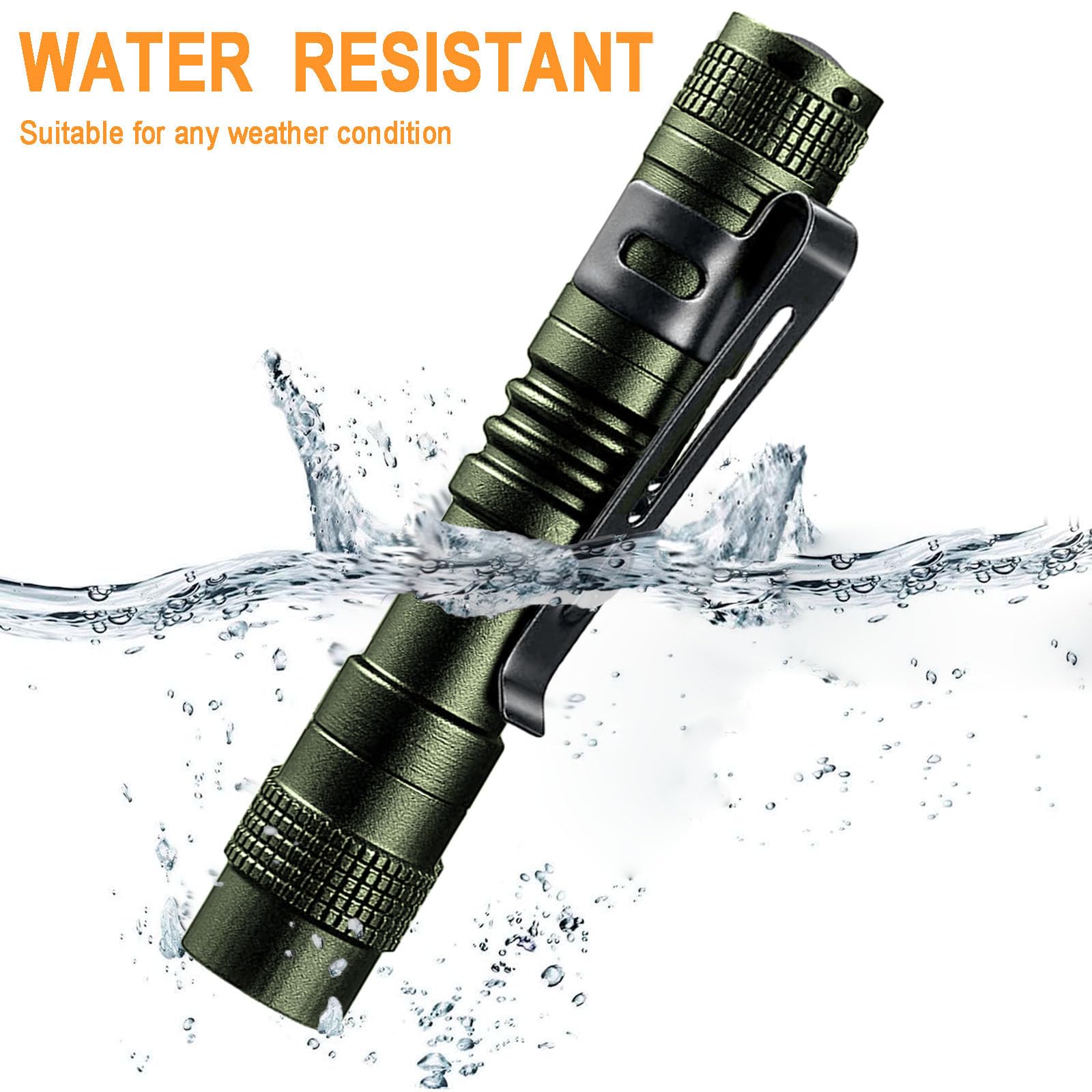 Beieverluck tactical pen light delivers up to 200 lumens for dark spaces.