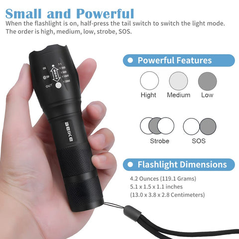BEIKE flashlight 2 pack battery tubes and cases for flexible power options