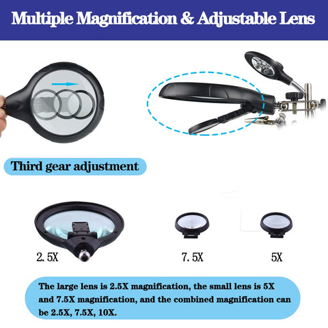Beileshi auxiliary clamp and alligator clips secure hands-free setup