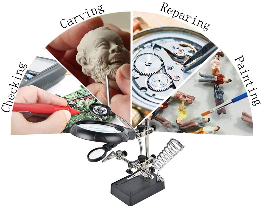 Beileshi third-hand magnifier aids precise component placement
