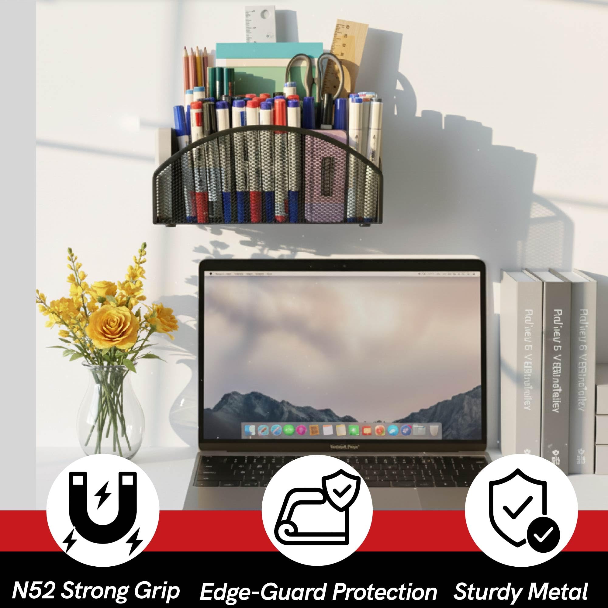 BEILITEMAG arched design reduces desk clutter with professional look