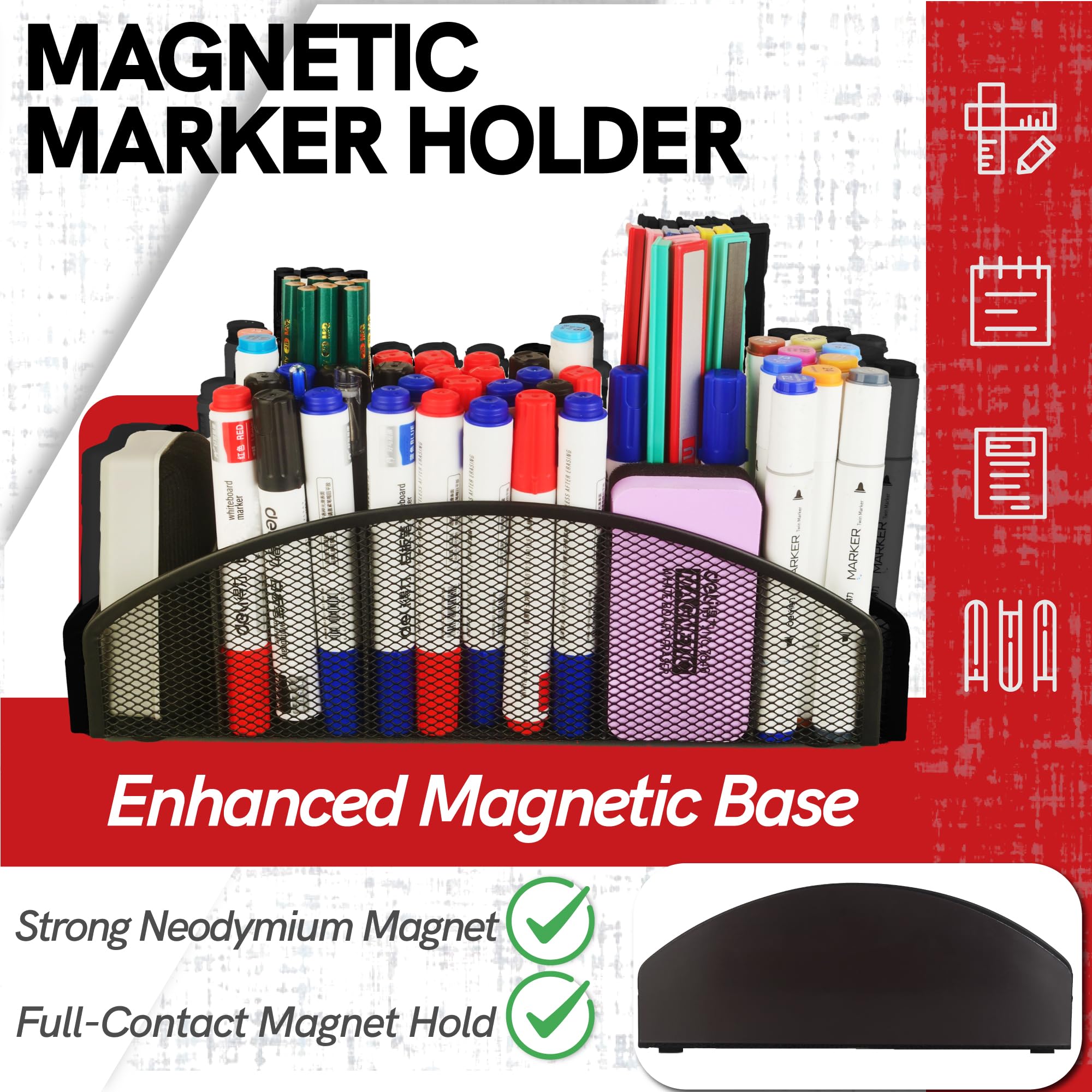BEILITEMAG 10-inch wide marker holder on a whiteboard