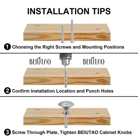 BEIUTAO installation demo with two screw lengths for compatibility