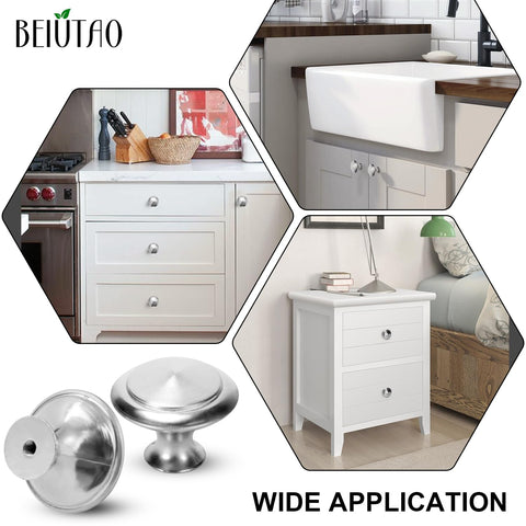 BEIUTAO 30mm round knob on a drawer, modern cabinet aesthetics