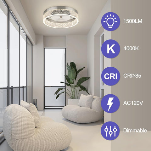 Bekada brushed nickel frame adds modern sophistication to living spaces.