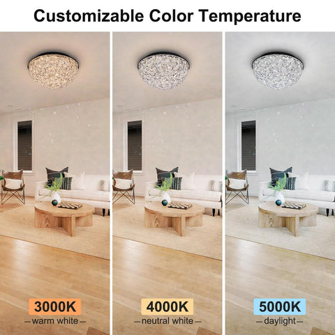 Bekada crystal prism dome creates waterfall sparkle in living room or foyer.