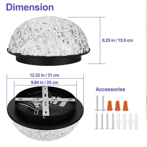Bekada prismatic dome fixture adds radiant sparkle to modern interiors.