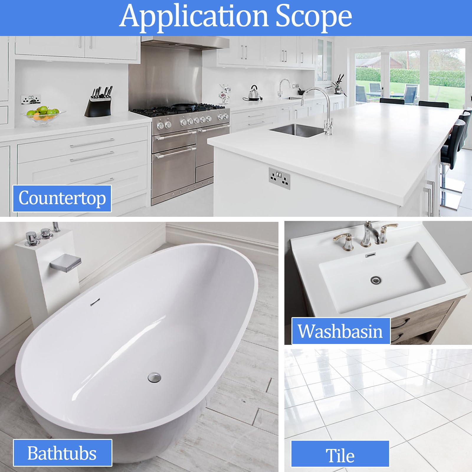 BEKOMN tub paint application brush included for even coverage during coating
