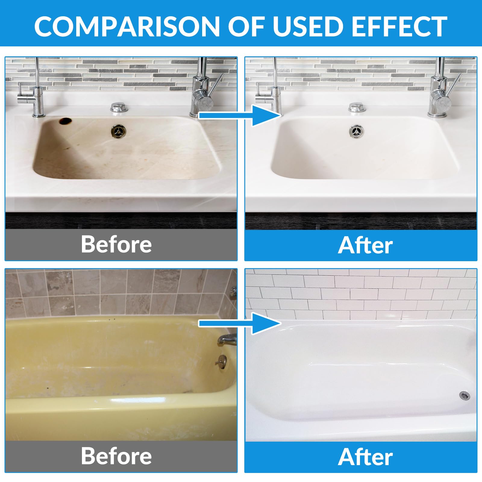 BEKOMN two-bottle kit shown for complete tub or tile refresh