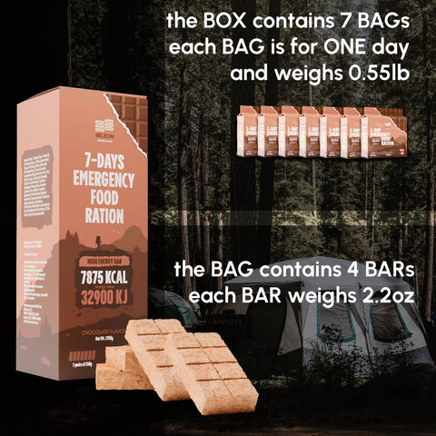 Beleon survival ration blocks ready-to-eat during outdoor adventures.