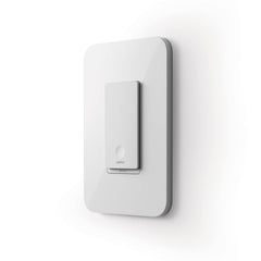 Belkin Wemo smart light switch with Thread, front view for seamless Apple HomeKit setup