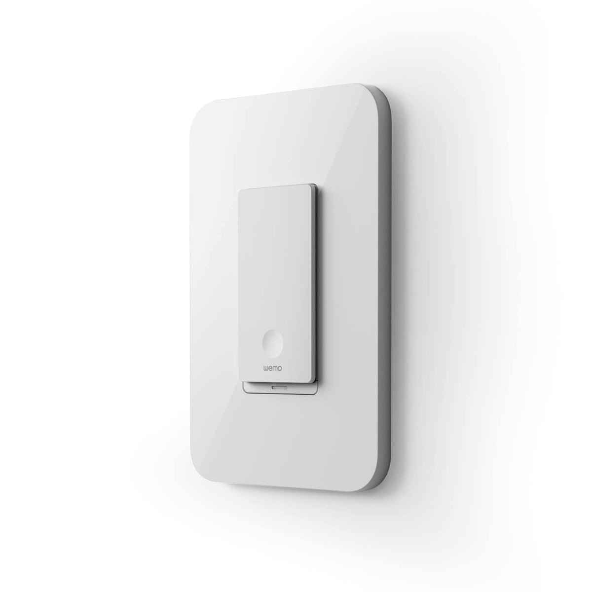 Belkin Wemo smart light switch with Thread, front view for seamless Apple HomeKit setup