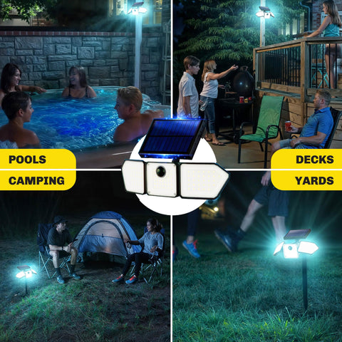 Bell+Howell Bionic Flood Light motion sensor activates lighting on movement.