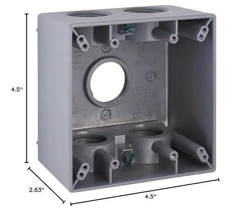 BELL Deep box with five outlets ideal for outdoor fixtures