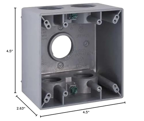 BELL Deep box with five outlets ideal for outdoor fixtures