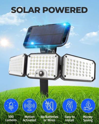 Bell+Howell Bionic Flood Light Max motion sensor activation enhances nighttime visibility.