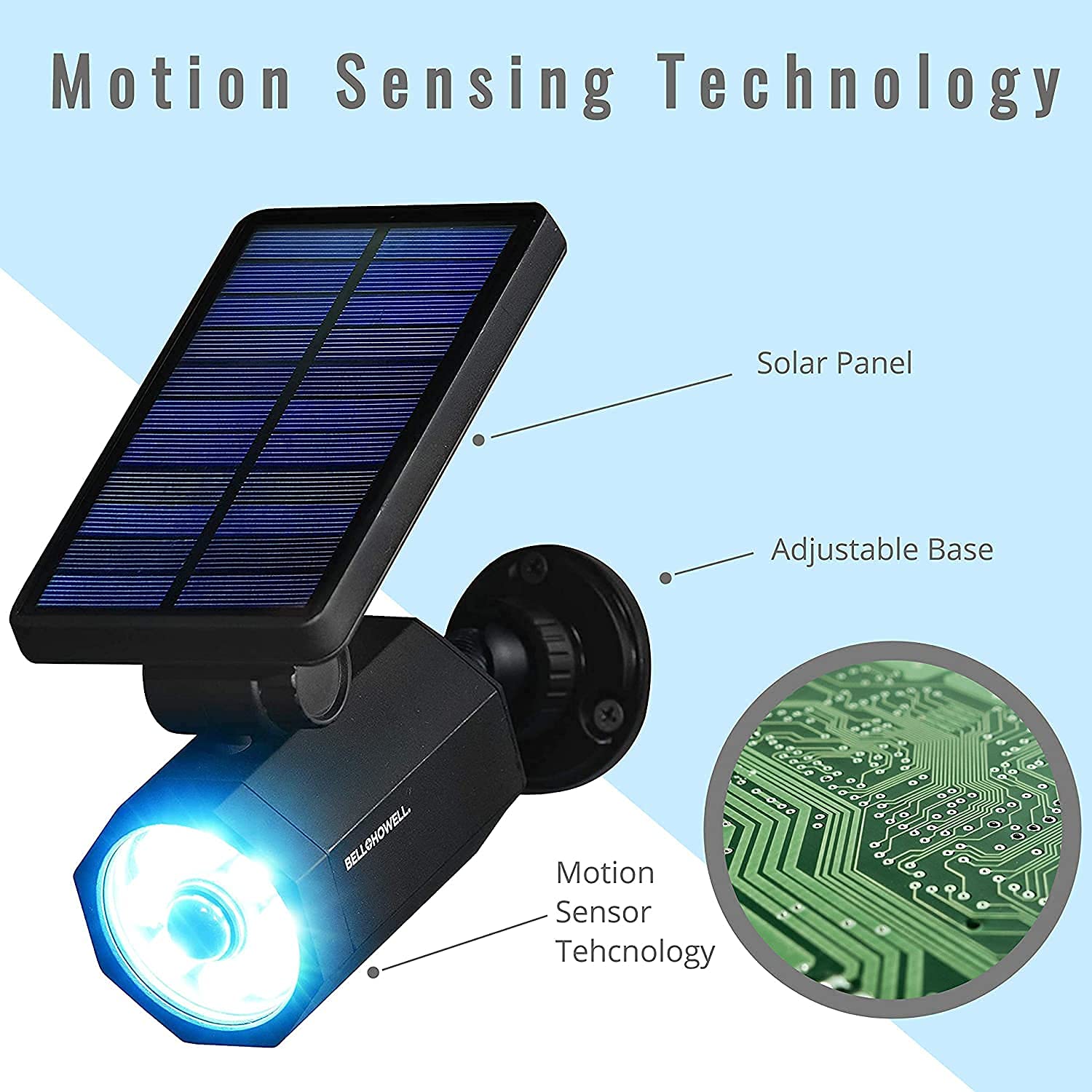Bell+Howell Bionic Spotlight Deluxe weatherproof housing resistant to rain and snow