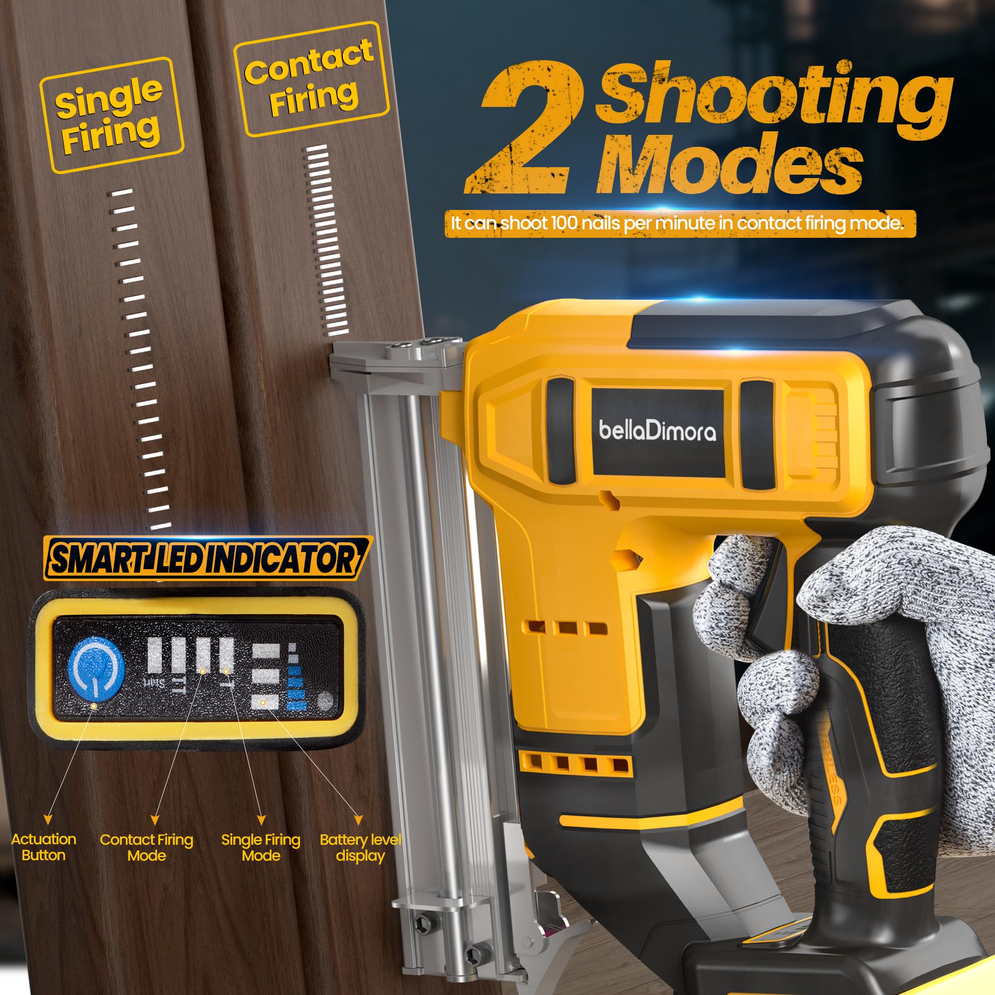 bellaDimora 2-in-1 nail and staple tool ideal for molding and upholstery projects.