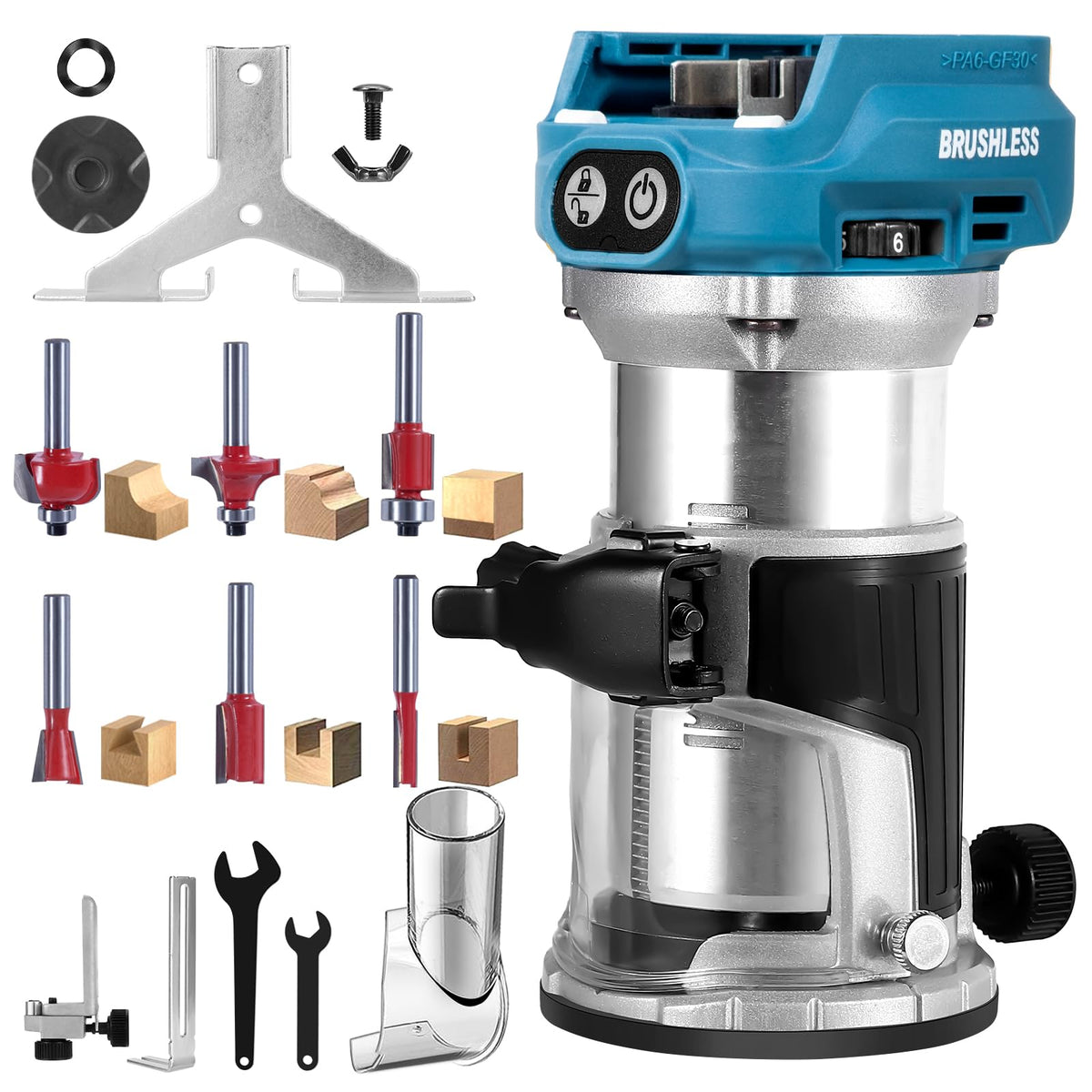 Belladimora cordless router with Makita 18V compatibility for portable routing