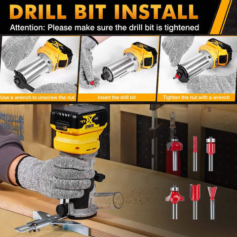 BellaDimora edge and roller guides with dust hood for precise routing