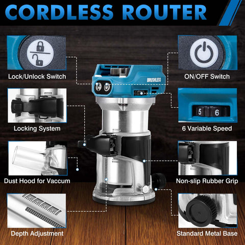 Belladimora router showing brushless motor delivering smooth cuts