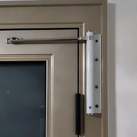 Bellairis automatic door closer with stainless steel body for interior doors.