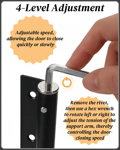 Bellairis heavy-duty design handles doors 88-110 lbs securely.