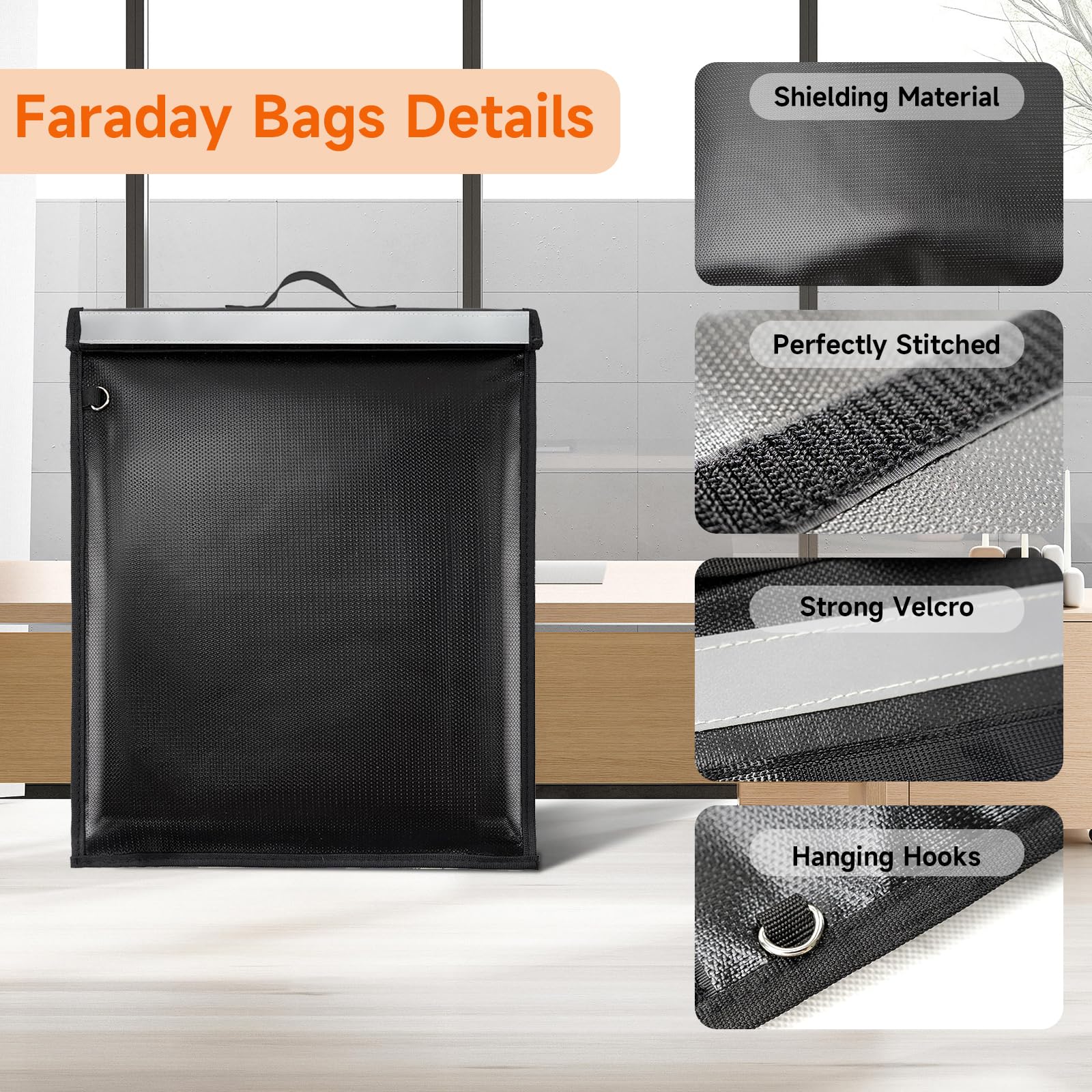Bellamei phones Faraday bag secures mobile devices against signals and tracking