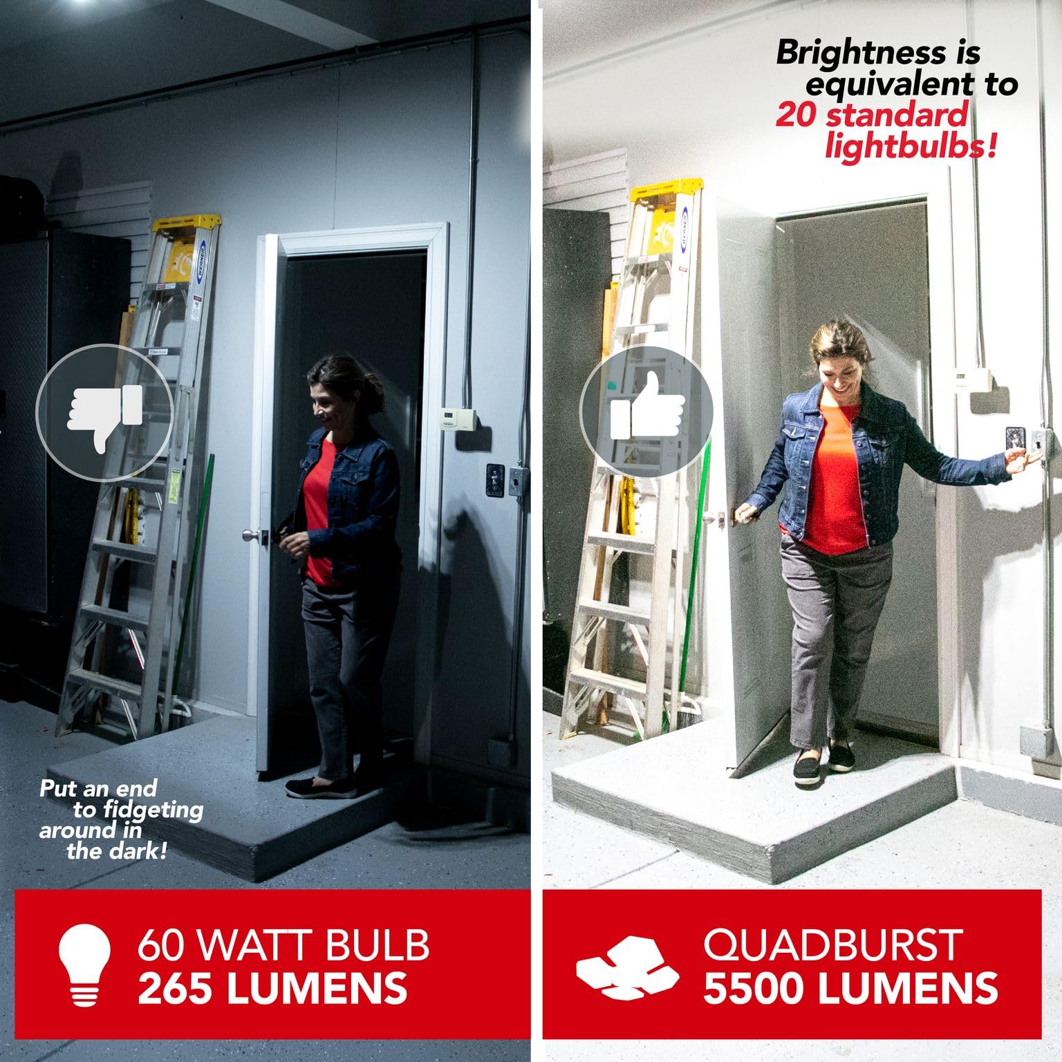 Bell+Howell QUADBURST ideal for garage lighting and workshop tasks.