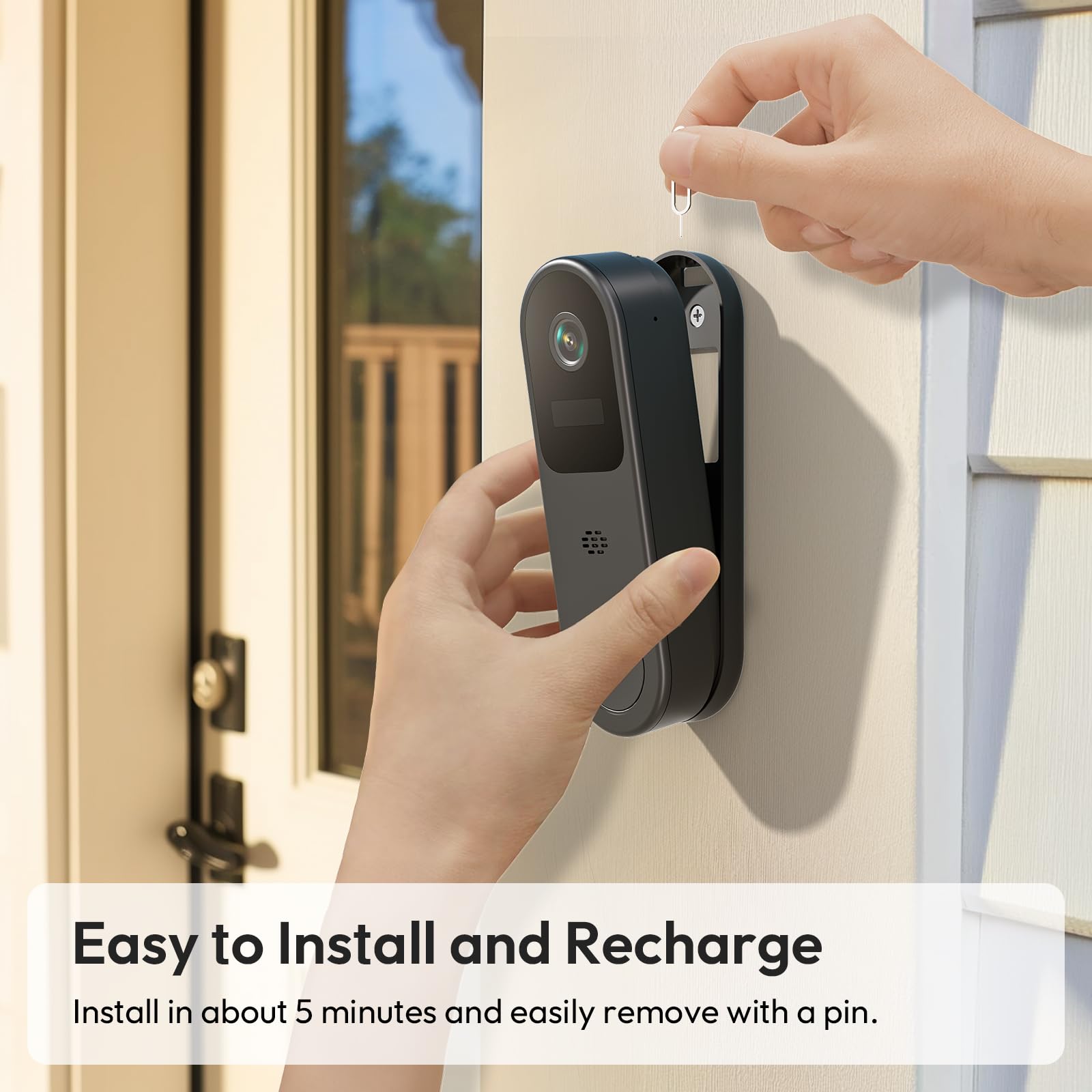 Belleye 2K HD Wi‑Fi doorbell setup for stable streaming.