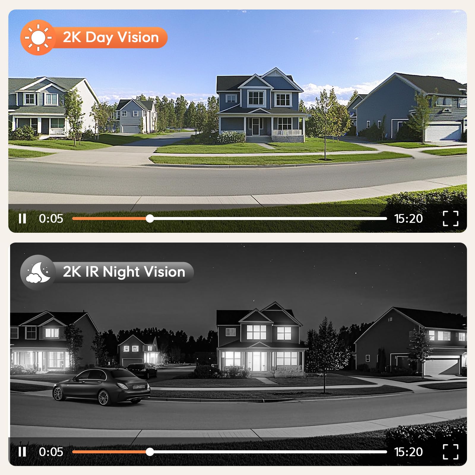 Belleye night vision view for clear door footage in low light.
