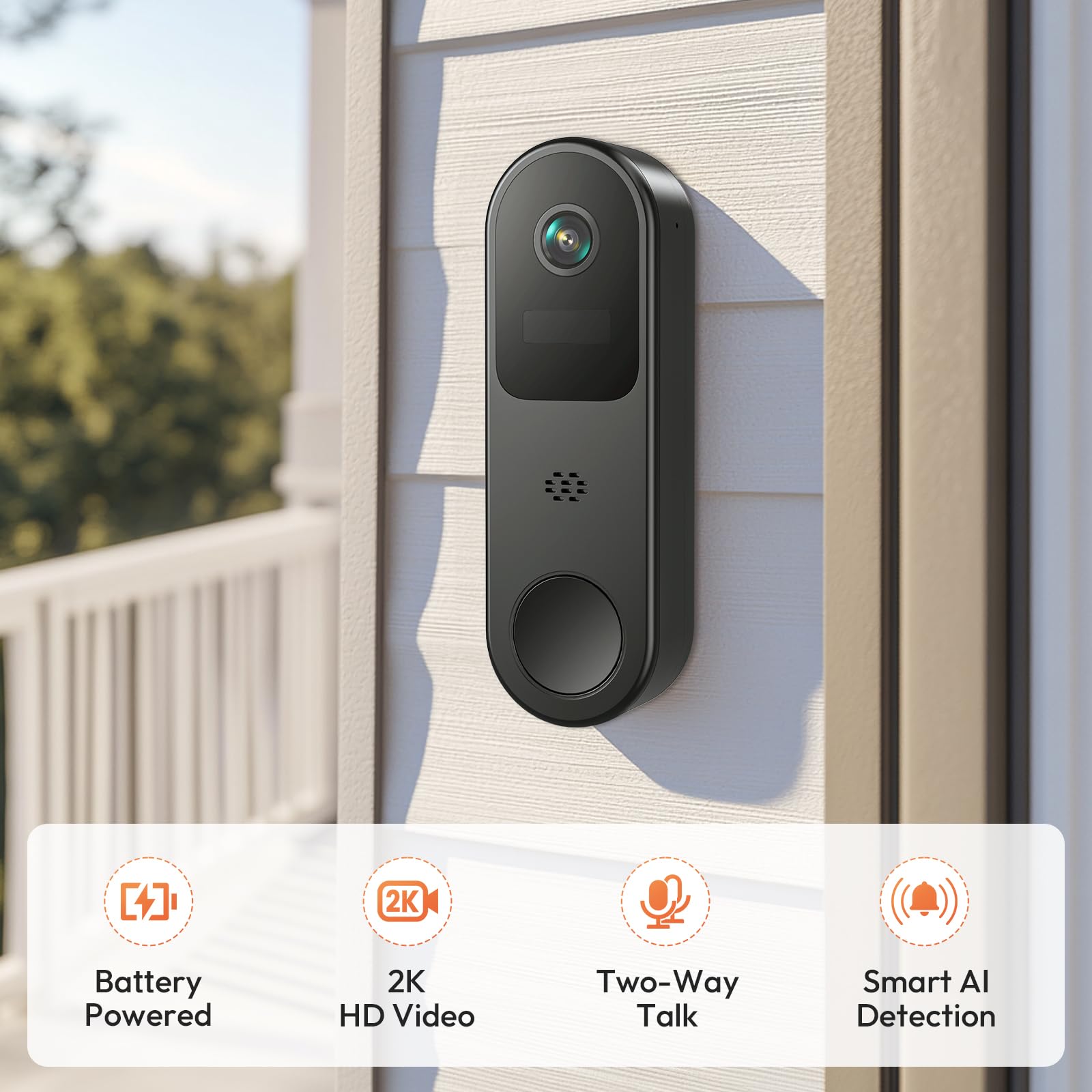 Belleye Ring Chime at the door delivering immediate in-home alerts.