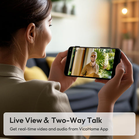 Belleye two-way audio lets you speak with visitors remotely.