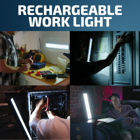 Bell+Howell light bar foldable stand for convenient setup anywhere.