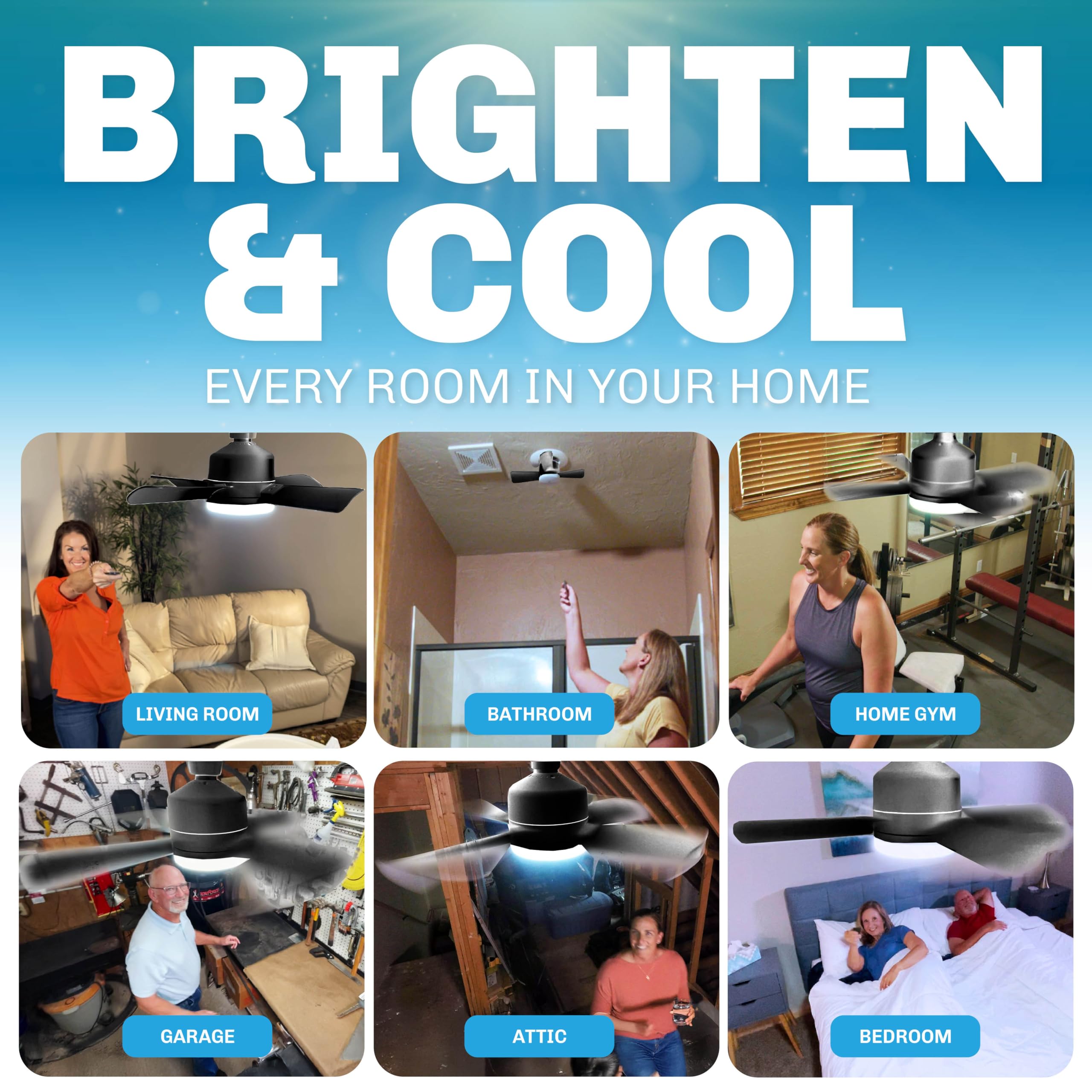 Bell+Howell Socket Breeze compact design fits small spaces.