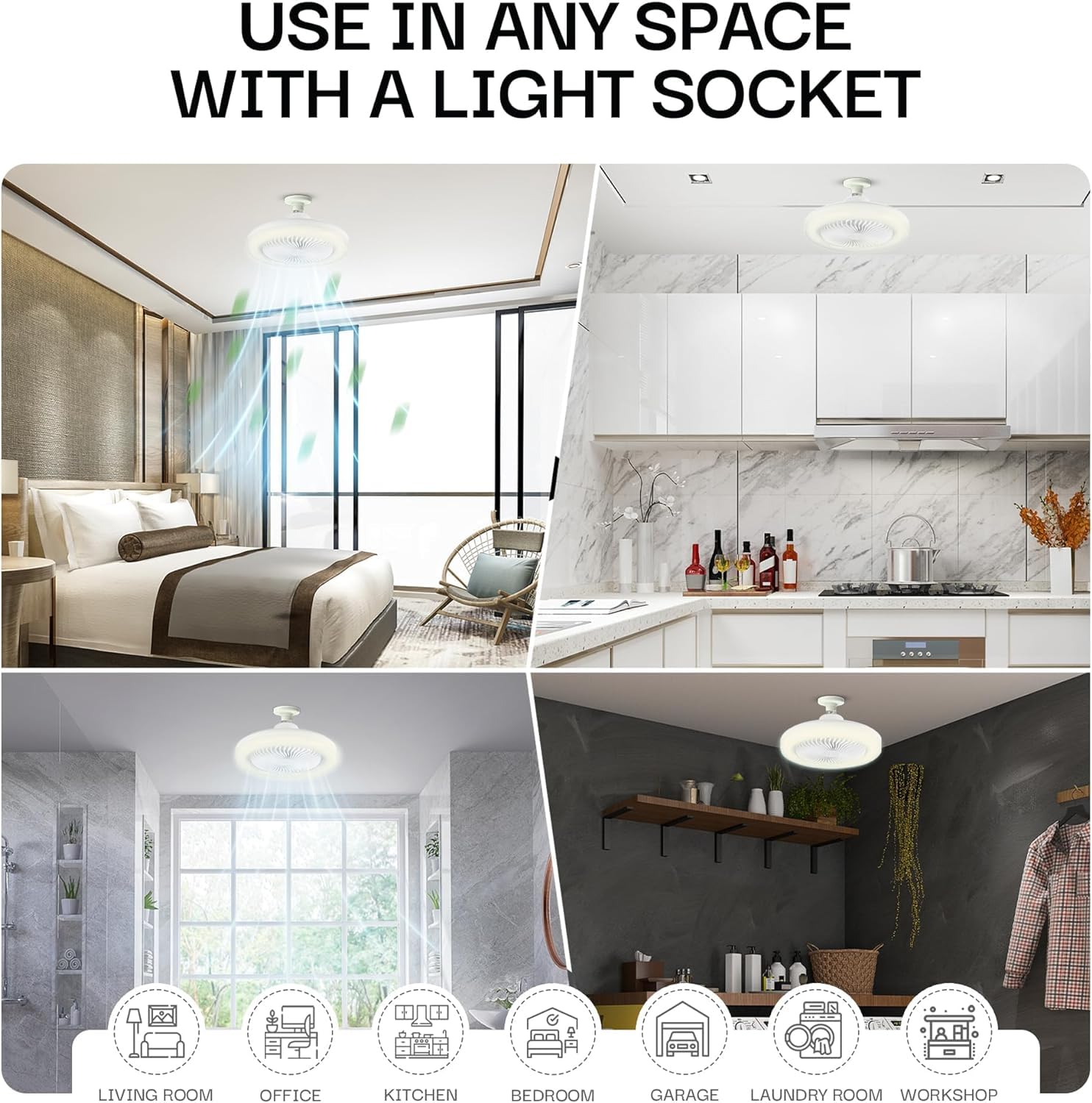 Bell+Howell SocketAir energy-efficient LED reducing heat and power use.