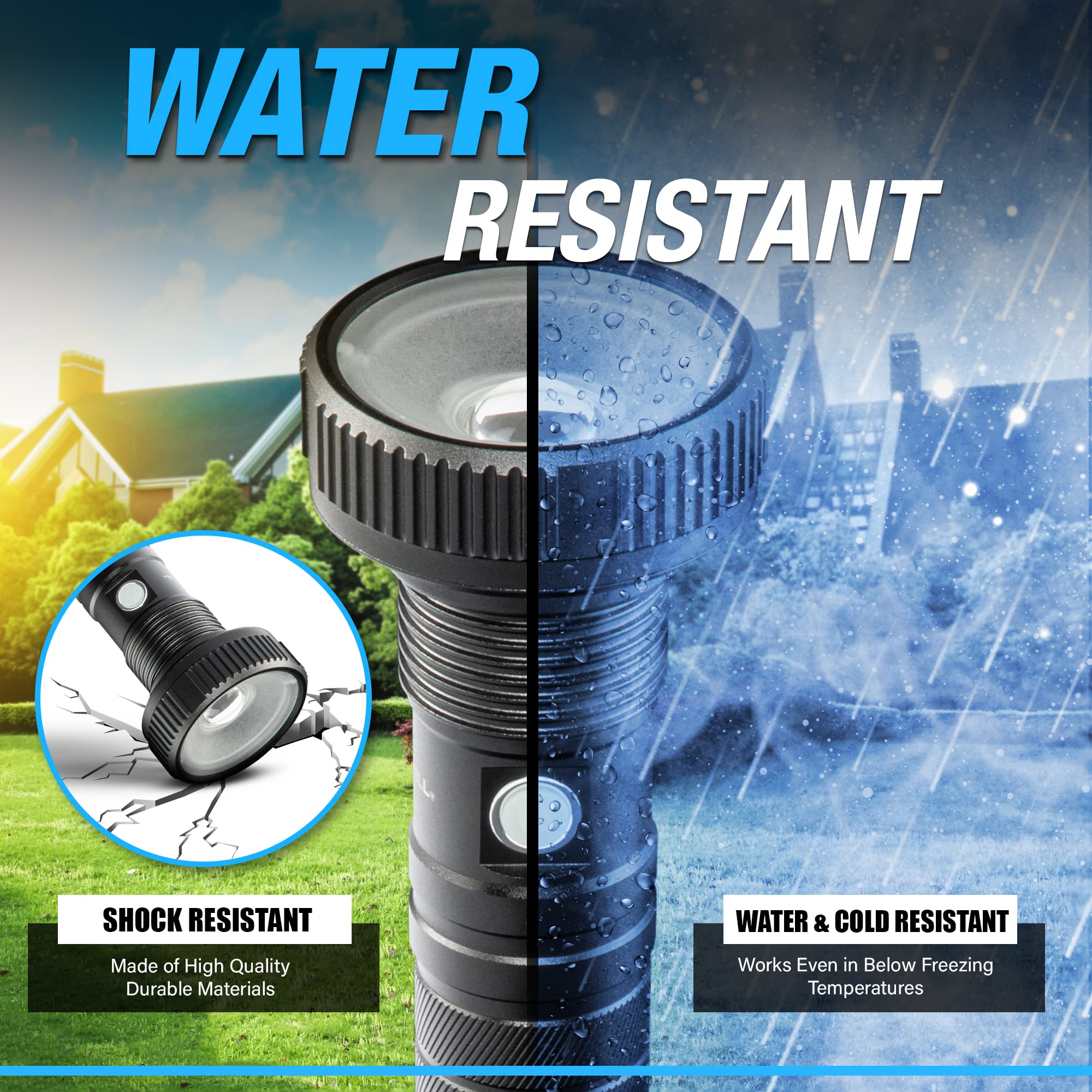 Bell+Howell Taclight Max five-brightness settings adapt visibility for any scenario.
