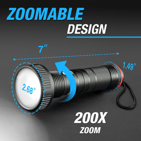 Bell+Howell Taclight Max compact size fits in hand for camping and emergencies.