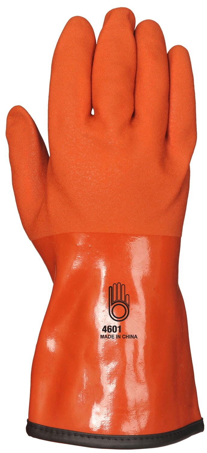 Bellingham SB4601L glove with orange waterproof PVC coating for dry hands.