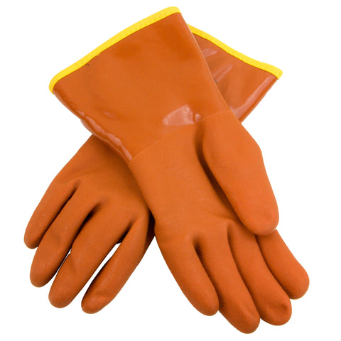 Bellingham SB4601L gloves in large orange size ready for winter tasks outdoors.