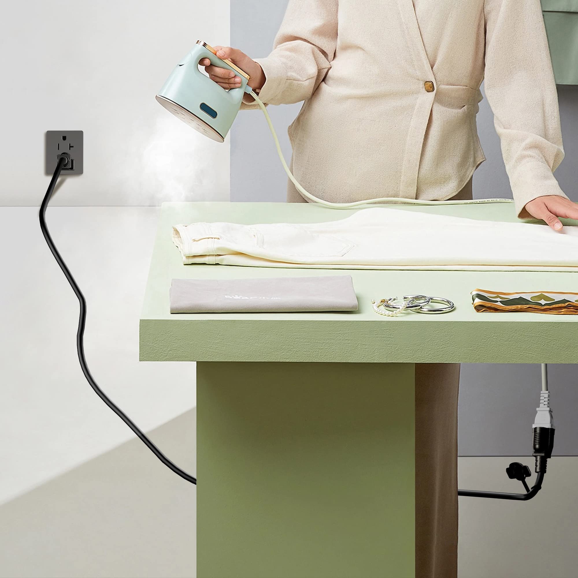 Belllights outlet-saver design keeps power strips accessible and uncluttered.