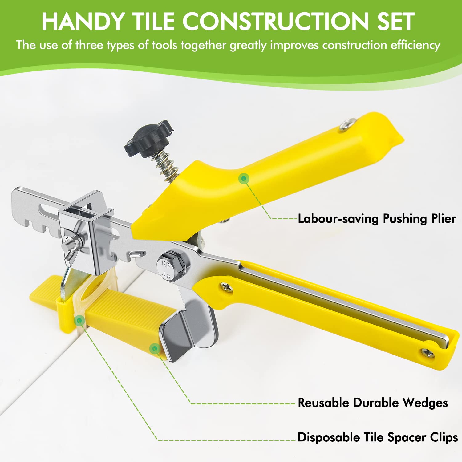 BELOOSYE tile pliers help press wedges easily during install